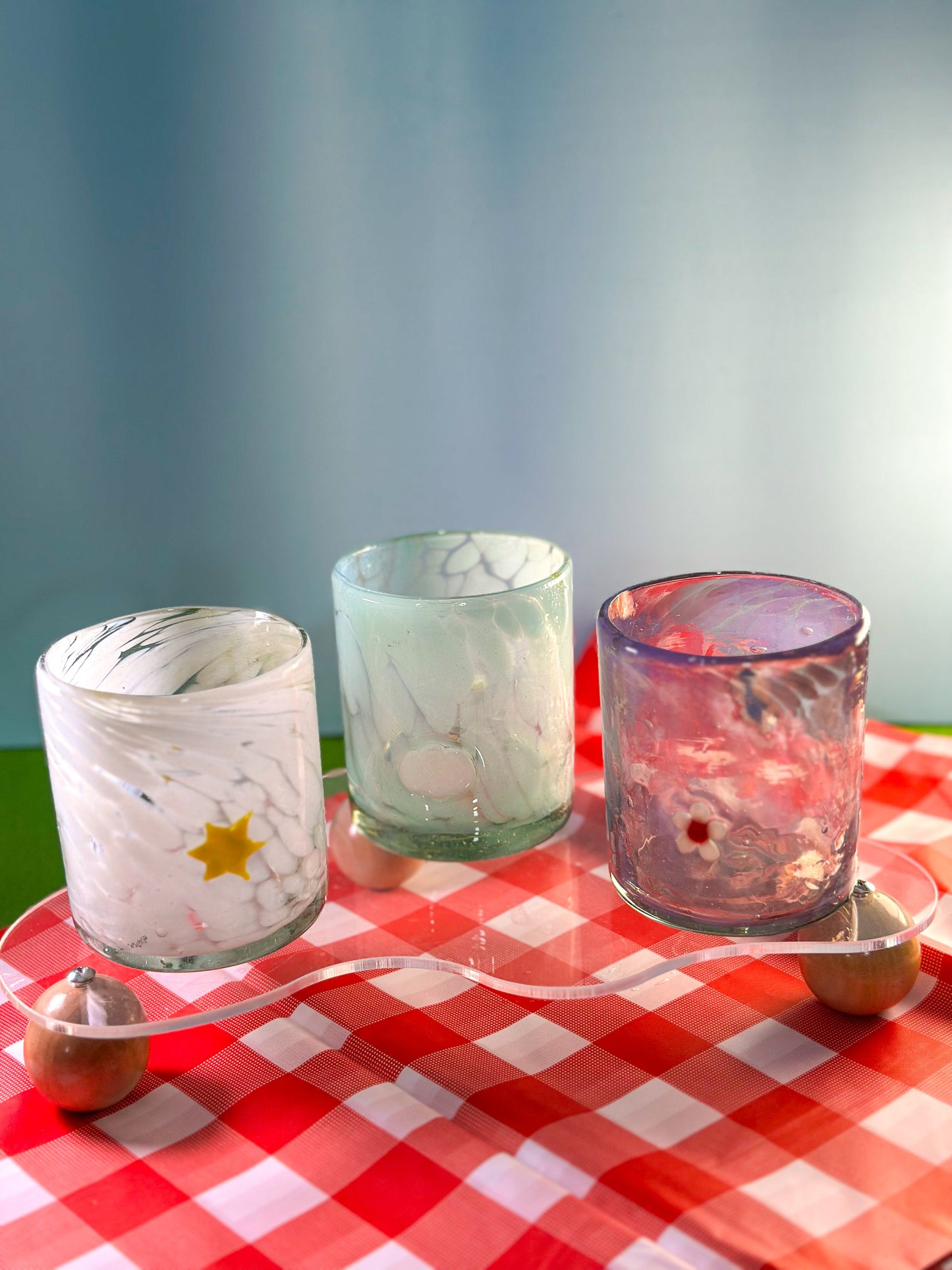 Vasos Vaso soplado a mano con charm – Edición limitada